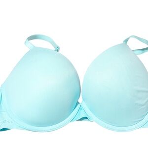 Victorias Secret Pink Light Blue Wear‎ Everywhere Push Up Bra Size 32DD